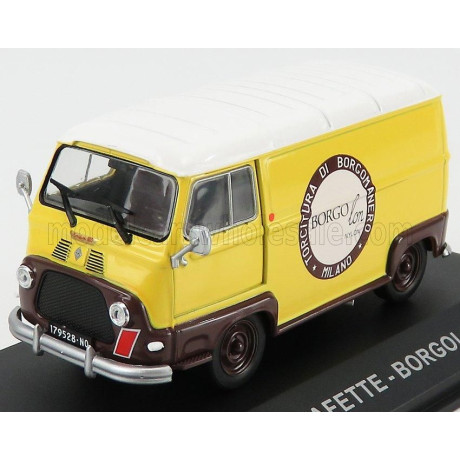 EDICOLA RENAULT ESTAFETTE VAN BORGOLON 1969 - YELLOW BROWN WHITE 1/43