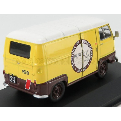 EDICOLA RENAULT ESTAFETTE VAN BORGOLON 1969 - YELLOW BROWN WHITE 1/43