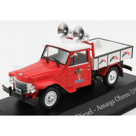 EDICOLA RASTROJERO DINFIA DIESEL AMARGO OBRERO PICK-UP 1955 - RED WHITE 1/43