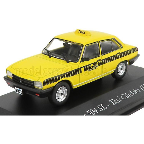 EDICOLA PEUGEOT 504 SL TAXI CORDOBA 1999 - YELLOW BLACK 1/43