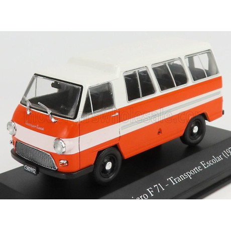 EDICOLA IME RASTROJERO F71 SCUOLABUS TRANSPORTE ESCOLAR 1974 - WHITE ORANGE 1/43