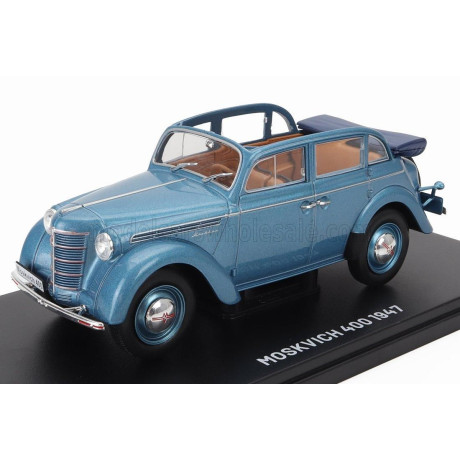 EDICOLA MOSKVITCH 400 CABRIOLET 1947 - BLUE MET 1/24