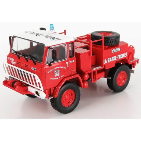 EDICOLA IVECO FIAT 75PC TANKER TRUCK FIRE FIGHTING FOREST FRANCE 1974 - RED WHITE 1/43