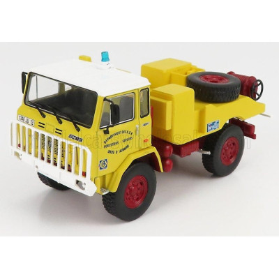 EDICOLA UNIC UNIC 75PC SDIS 13 TANKER TRUCK DEPARTEMENT DES B.D.R. FORESTIERS SAPEURS POMPIERS 1980 - YELLOW 1/43