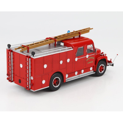 EDICOLA INTERNATIONAL LOADSTAR TYPE 1627 TANKER TRUCK FPT FIRE ENGINE BELGIUM 1972 - RED SILVER 1/43