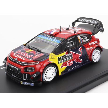 EDICOLA CITROEN C3 WRC TEAM TOTAL WRT N 1 WINNER RALLY MONTECARLO 2019 S.OGIER - J.INGRASSIA - RED BLUE YELLOW 1/43