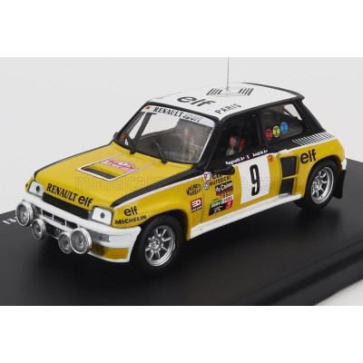 EDICOLA RENAULT R5 TURBO N 9 WINNER RALLY MONTECARLO 1981 JEAN RAGNOTTI - JEAN MARC ANDRIE - YELLOW WHITE BLACK 1/43