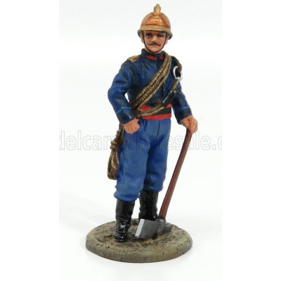 EDICOLA FIGURES VIGILI DEL FUOCO VIGILE DEL FUOCO FRANCESE - FRENCH FIRE ENGINE 1885 - BLUE 1/32