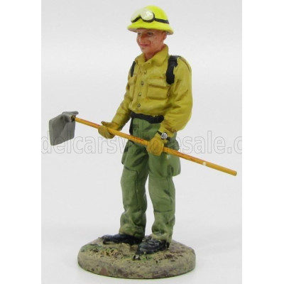 EDICOLA FIGURES VIGILI DEL FUOCO VIGILE DEL FUOCO FORESTALE AMERICANO NEW YORK CITY 2003 - AMERICAN FIREMAN - GREEN YELLOW 1/32
