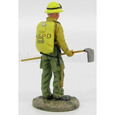 EDICOLA FIGURES VIGILI DEL FUOCO VIGILE DEL FUOCO FORESTALE AMERICANO NEW YORK CITY 2003 - AMERICAN FIREMAN - GREEN YELLOW 1/32