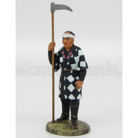 EDICOLA FIGURES VIGILI DEL FUOCO VIGILE DEL FUOCO GIAPPONESE CON ASCIA 1858 - JAPANESE FIREMAN - BLACK WHITE 1/32