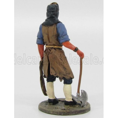 EDICOLA FIGURES VIGILI DEL FUOCO VIGILE DEL FUOCO FRANCESE ARTIGIANO 1780 - FRENCH FIREMAN - BROWN BLUE 1/32