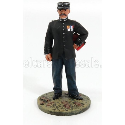 EDICOLA FIGURES VIGILI DEL FUOCO VIGILE DEL FUOCO FIREMAN OFFICER FRANCE 1930 - BLACK BLUE 1/32
