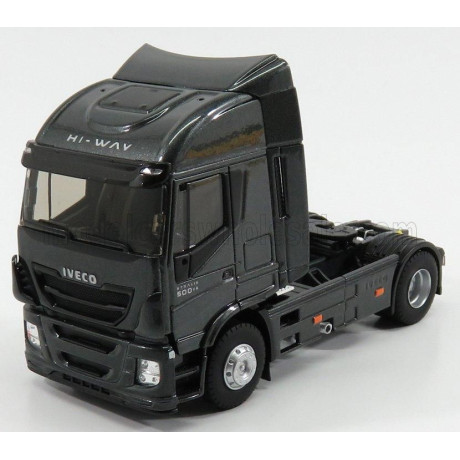 ELIGOR IVECO FIAT STRALIS 500 EURO 6 HI-WAY TRACTOR TRUCK 2-ASSI 2016 - EXCLUSIVE CARMODEL - GREY MET 1/43
