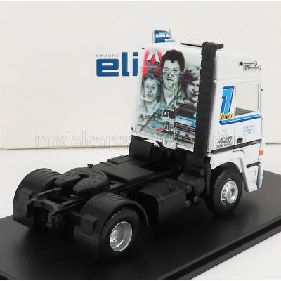 ELIGOR RENAULT R420 TURBO INTERCOOLER TRACTOR TRUCK 2-ASSI BLANC PIERRE TRANSPORTS 1986 - WHITE 1/43
