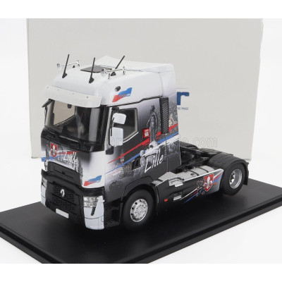 ELIGOR RENAULT T-LINE HIGH TRACTOR TRUCK LILLE 2-ASSI 2021 - BLACK WHITE 1/43