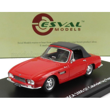 ESVAL MODEL OSCA 1600GT FISSORE CABRIOLET CLOSED 1963 - RED 1/43