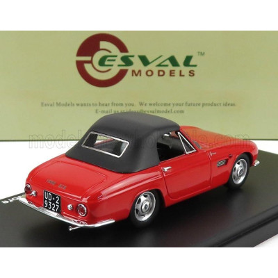 ESVAL MODEL OSCA 1600GT FISSORE CABRIOLET CLOSED 1963 - RED 1/43