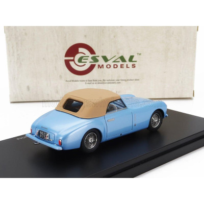 ESVAL MODEL CISITALIA 202 SC STABILIMENTI FARINA CABRIOLET CLOSED 1947 - LIGHT BLUE CREAM 1/43