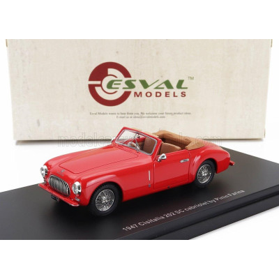 ESVAL MODEL CISITALIA 202 SC STABILIMENTI FARINA CABRIOLET OPEN 1947 - RED 1/43
