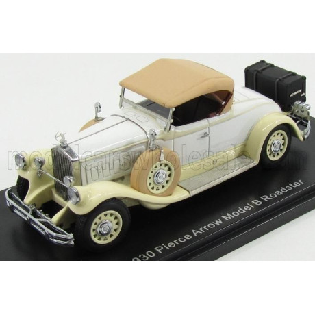ESVAL MODEL PIERCE ARROW MODEL B ROADSTER CLOSED 1930 - BEIGE WHITE 1/43