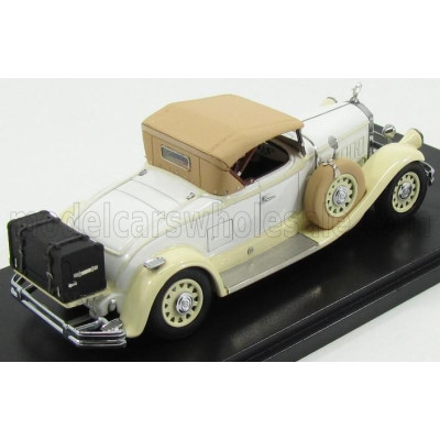 ESVAL MODEL PIERCE ARROW MODEL B ROADSTER CLOSED 1930 - BEIGE WHITE 1/43