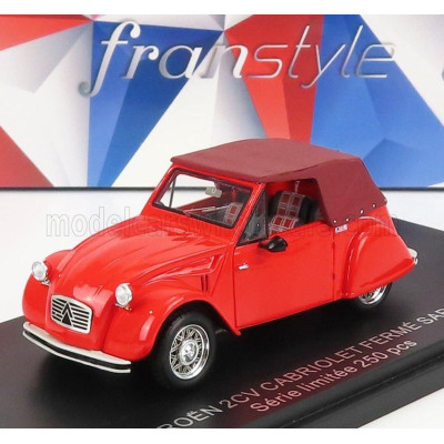 FRANSTYLE CITROEN 2CV CABRIOLET CLOSED 1954 - 2 TONE RED 1/43