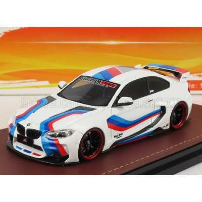 GLM MODELS BMW 2-SERIES M235i DARWINPRO MTC BLACK SAILS WIDEBODY 2015 - WHITE BLUE RED 1/43