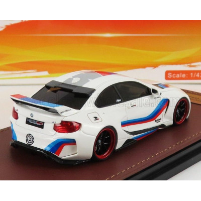 GLM MODELS BMW 2-SERIES M235i DARWINPRO MTC BLACK SAILS WIDEBODY 2015 - WHITE BLUE RED 1/43