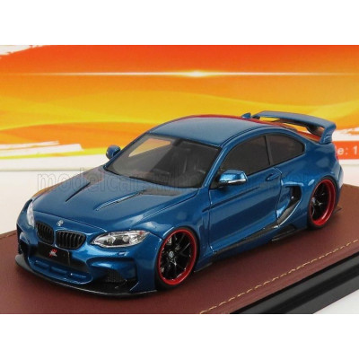 GLM MODELS BMW 2-SERIES M235i DARWINPRO MTC BLACK SAILS WIDEBODY 2015 - ESTORIL BLUE 1/43