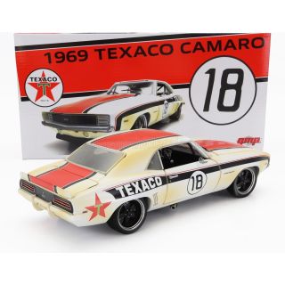 GMP CHEVROLET CAMARO RS COUPE N 18 TEXACO RACING 1969 - WHITE RED BLACK 1/18