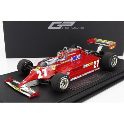 GP REPLICAS FERRARI F1  126CK N 27 WINNER MONACO GP (WITH PILOT FIGURE) 1981 G.VILLENEUVE - CON VETRINA - WITH SHOWCASE - RED 1/