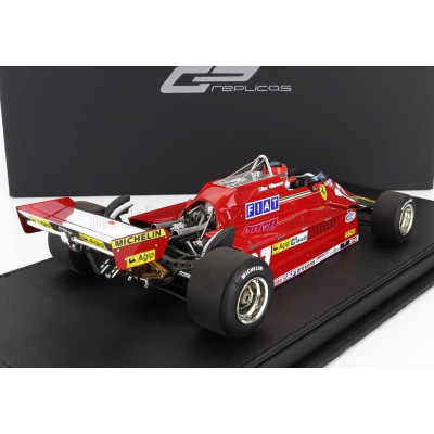 GP REPLICAS FERRARI F1  126CK N 27 WINNER MONACO GP (WITH PILOT FIGURE) 1981 G.VILLENEUVE - CON VETRINA - WITH SHOWCASE - RED 1/