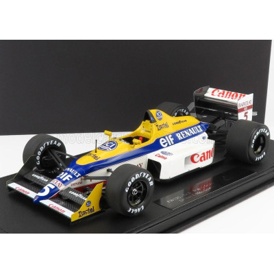 GP REPLICAS WILLIAMS F1  FW12C RENAULT V10 N 5 SEASON 1989 THIERRY BOUTSEN - CON VETRINA - WITH SHOWCASE - BLUE YELLOW WHITE 1/1