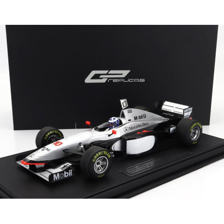 GP REPLICAS McLAREN F1  MP4/12 MERCEDES N 10 WINNER AUSTRALIAN GP (with driver figure) 1997 DAVID COULTHARD - SILVER BLACK 1/18