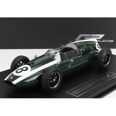 GP REPLICAS COOPER F1  T51 CLIMAX TEAM COOPER CAR COMPANY N 8 1959 JACK BRABHAM 1959 WORLD CHAMPION - CON VETRINA - WITH SHOWCAS