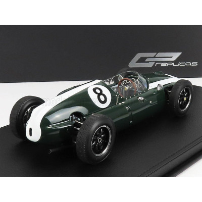 GP REPLICAS COOPER F1  T51 CLIMAX TEAM COOPER CAR COMPANY N 8 1959 JACK BRABHAM 1959 WORLD CHAMPION - CON VETRINA - WITH SHOWCAS
