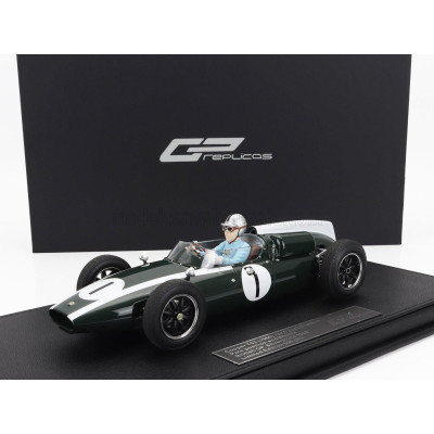 GP REPLICAS COOPER F1  T53 N 1 POLE POSITION WINNER BRITISH SILVERSTONE GP WORLD CHAMPION (with pilot figure) 1960 JACK BRABHAM