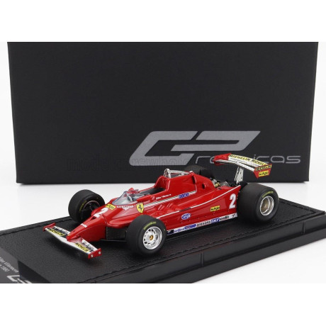 GP REPLICAS FERRARI F1  126C N 2 QUALIFYNG MONZA GP ITALY 1980 GILLES VILLENEUVE - RED 1/43