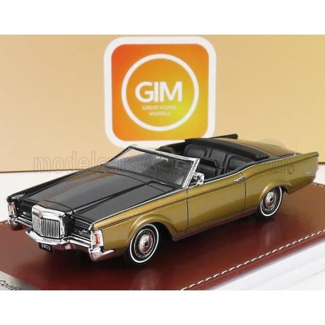 GREAT ICONIC MODELS LINCOLN CONTINENTAL MARK III CONVERTIBLE 1971 - BLACK GOLD 1/43
