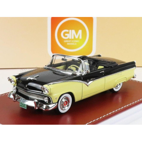 GREAT ICONIC MODELS FORD USA FAIRLANE SUNLINER CABRIOLET 1955 - BLACK GOLDENROD 1/43