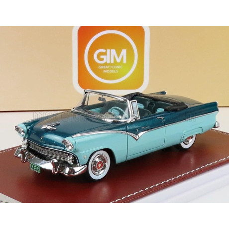 GREAT ICONIC MODELS FORD USA FAIRLANE SUNLINER CABRIOLET 1955 - GREEN POLY - SEA HAZE GREEN 1/43