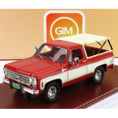 GREAT ICONIC MODELS CHEVROLET BLAZER K5 1973 OPEN TOP - RED WHITE 1/43