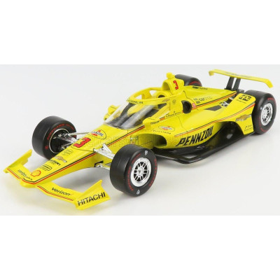 GREENLIGHT CHEVROLET TEAM PENSKE PENNZOIL N 3 INDIANAPOLIS INDY 500 INDYCAR SERIES 2021 SCOTT McLAUGHLIN - YELLOW 1/18