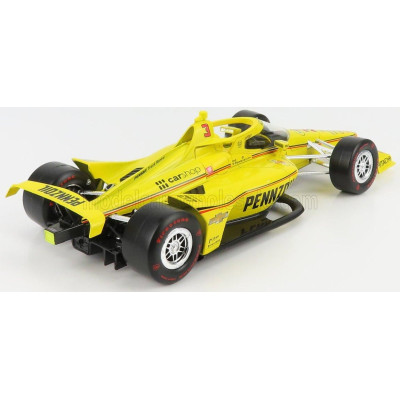 GREENLIGHT CHEVROLET TEAM PENSKE PENNZOIL N 3 INDIANAPOLIS INDY 500 INDYCAR SERIES 2021 SCOTT McLAUGHLIN - YELLOW 1/18