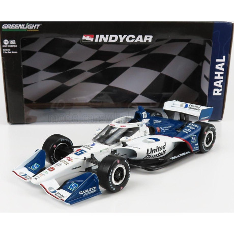 GREENLIGHT HONDA TEAM LETTERMAN LANIGAN RACING N 15 INDIANAPOLIS INDY 500 INDYCAR SERIES 2022 GRAHAM RAHAL - WHITE RED 1/18