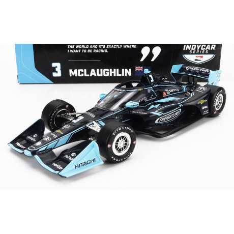 GREENLIGHT CHEVROLET TEAM PENSKE N 3 INDY 500 INDYCAR SERIES PORTLAND GP 2022 S.MCLAUGHLIN - BLACK BLUE 1/18
