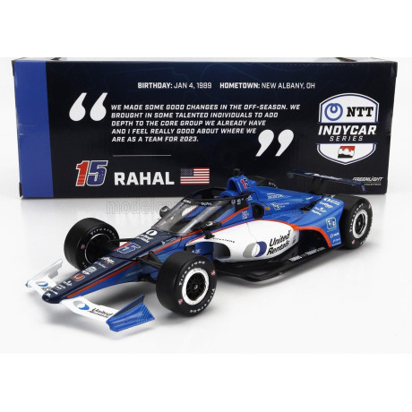 GREENLIGHT HONDA TEAM LETTERMAN LANIGAN RACING N 15 INDIANAPOLIS INDY 500 INDYCAR SERIES 2023 G.RAHAL - BLUE WHITE BLACK 1/18