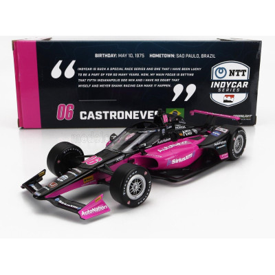 GREENLIGHT HONDA TEAM TRANSCARD MEYER SHANK RACING N 06 INDIANAPOLIS INDY 500 INDYCAR SERIES 2023 H.CASTRONEVES - BLACK PINK 1/1