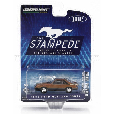 GREENLIGHT FORD USA MUSTANG COBRA COUPE 1980 - COPPER BLACK 1/64